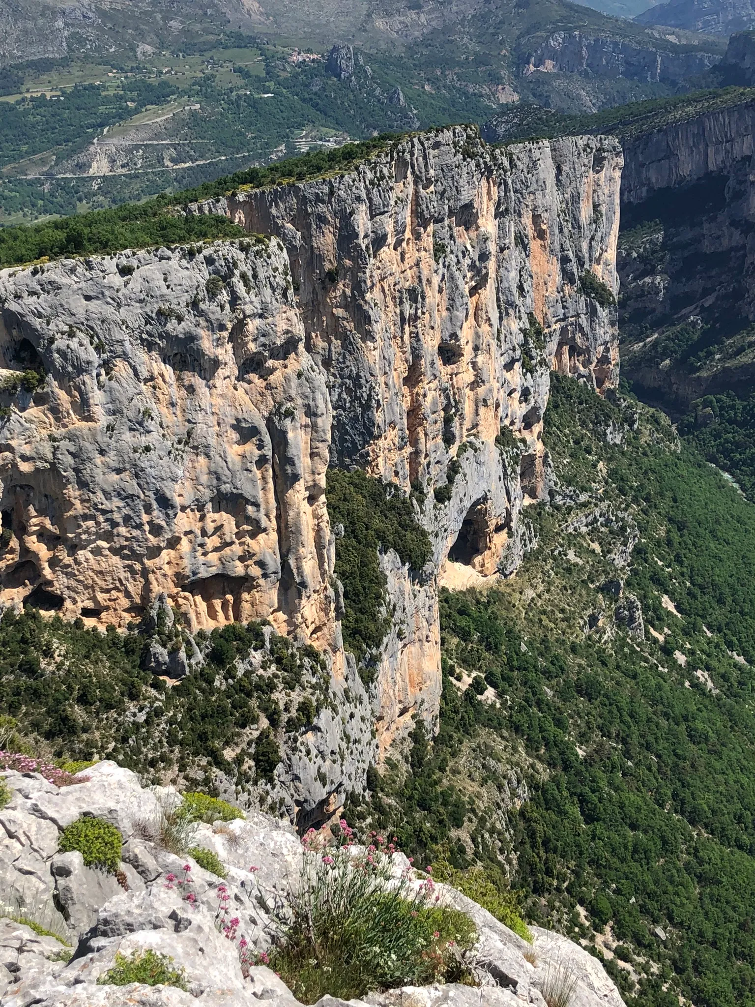 Les parois verticales des Gorges du Verdon